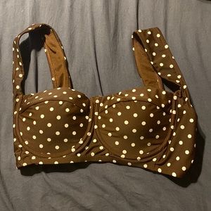Chocolate brown pot dot Bikini